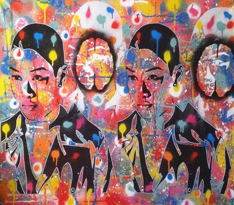 Framed Abstract Androids Print