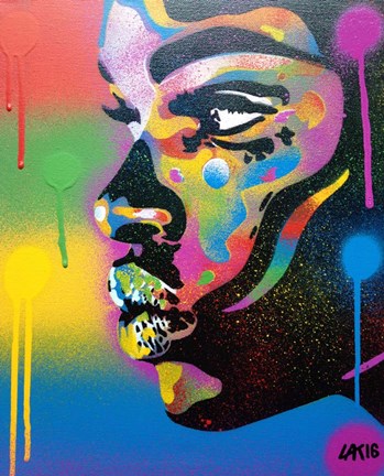 Framed Kiss Series 2 Rainbow Print