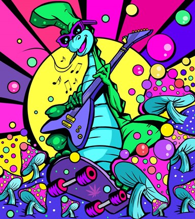 Framed Denver Dinosour 2 Print