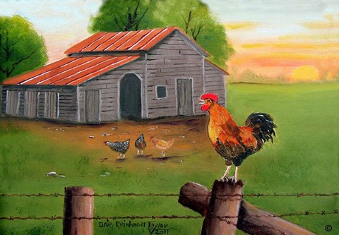 Framed Big Red Print