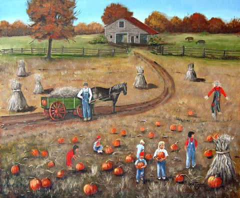Framed Pumpkin Patch Print