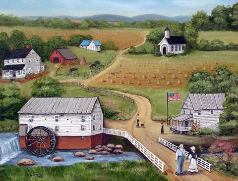 Framed Murray&#39;s Mill The Past Print