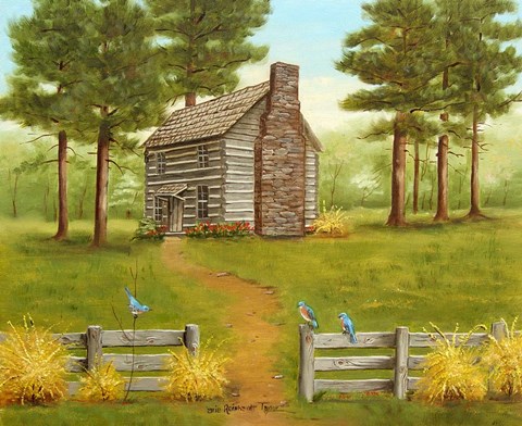 Framed Old Hickory Tavern In The Spring Print