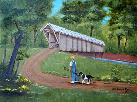 Framed Going Fishing Print