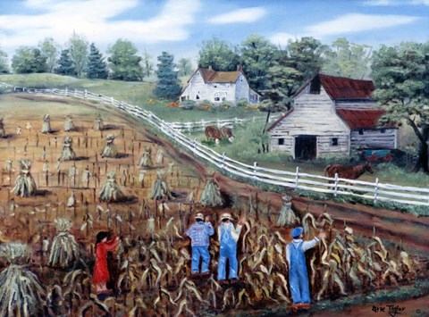 Framed Pullin' Fodder Print