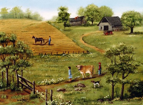 Framed Out to Pasture Print