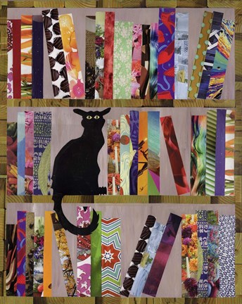 Framed Bookcat Print