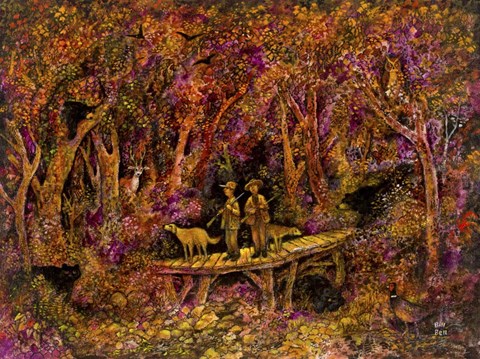 Framed Bear Hunters Print