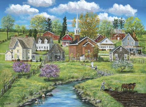 Framed Crab Apple Creek Print