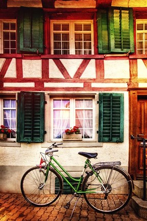 Framed Bicycle Charm Print