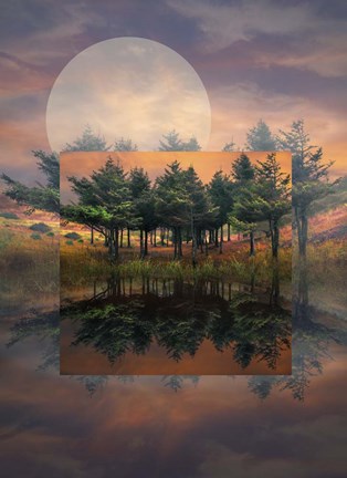 Framed Fire Geometrics Print