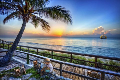 Framed End of Day Play Print