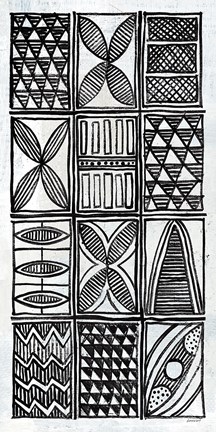 Framed Patterns of the Amazon V BW Print