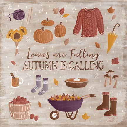 Framed Autumn Enchantment I Print