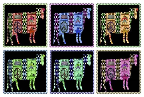 Framed Folk At Country Peace Cows Print