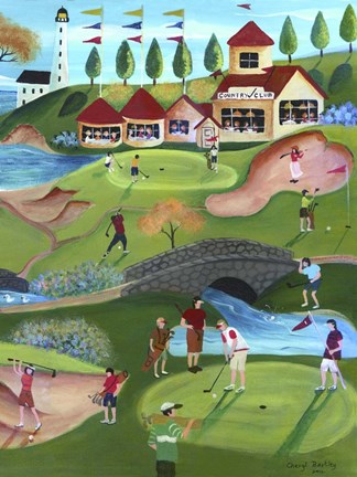 Framed Country Golf Club Print