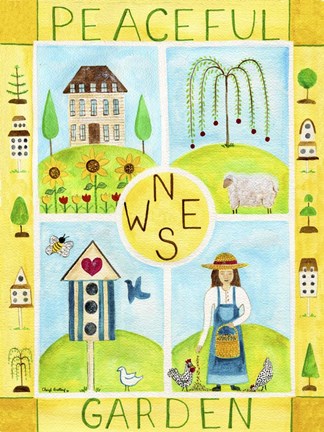 Framed Peaceful Garden Print