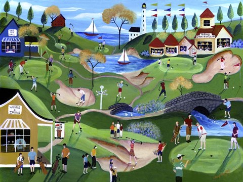Framed Fairway Golf Resort Print