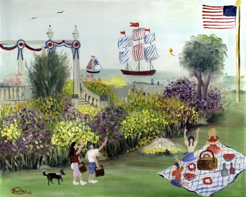 Framed Fourth Of July Picnic Print