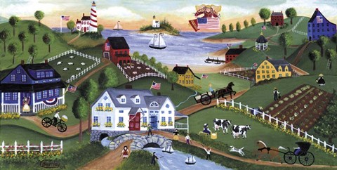 Framed Yesteryear Village Print