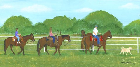 Framed Country Horse Back Riding Print