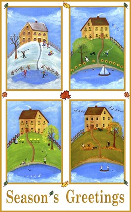 Framed Four Seasons Greetings Print