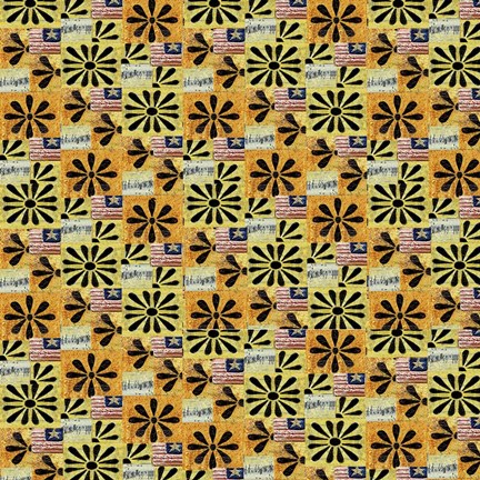 Framed Blessings Flower Flag Print