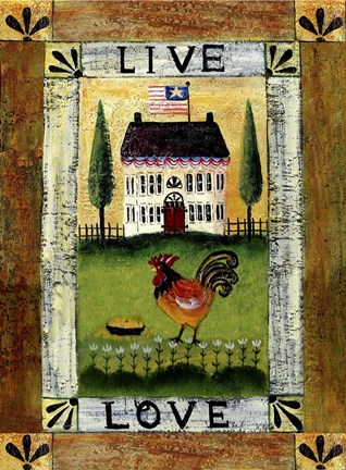 Framed Live &amp; Love Print