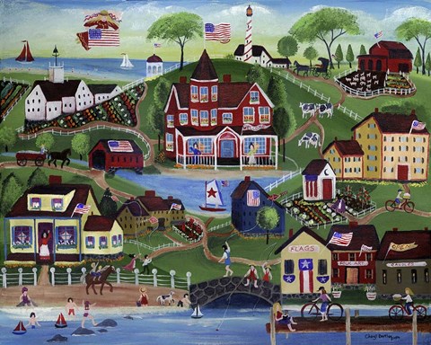 Framed Red Farms Inn Print