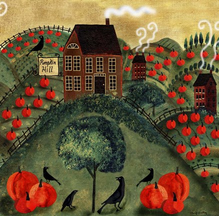 Framed Pumpkin Crow Farm Print