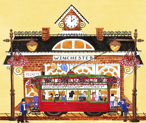 Framed Winchester Train Station Print