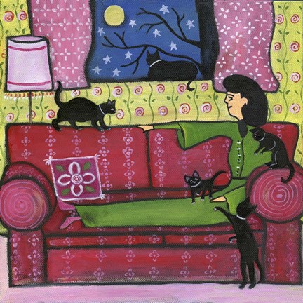 Framed Playtime with Kittens Print