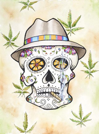 Framed Buzzed Skull Print