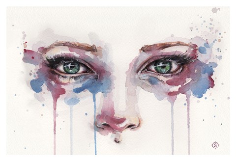 Framed Eyes (Realistic Portrait Of Eyes) Print