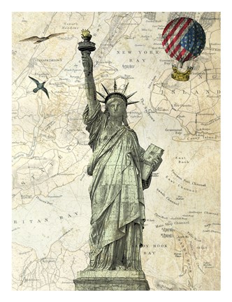 Framed Liberty Balloon Print