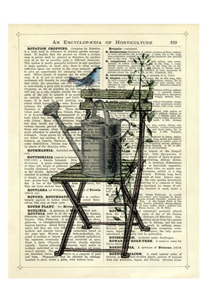 Framed Gardener&#39;s Chair Print