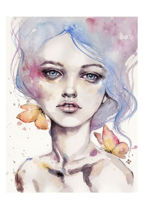 Framed With Elegance (female portrait) Print