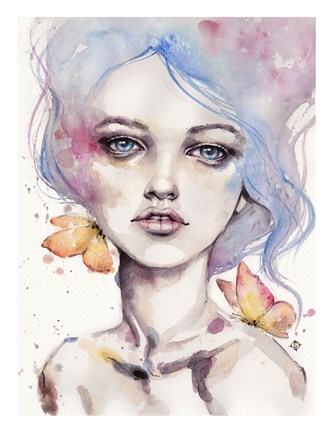 Framed With Elegance (female portrait) Print