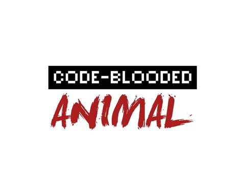 Framed Code-Blooded Animal - White Print
