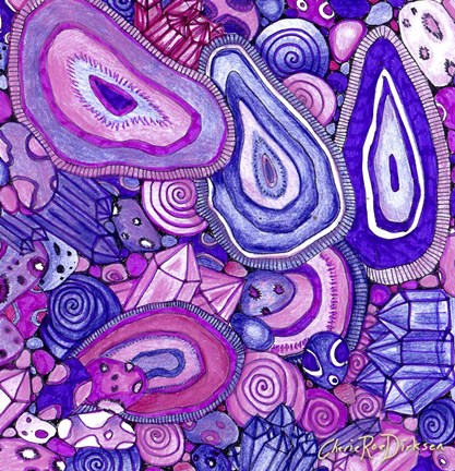 Framed Crystals and Gemstones Print