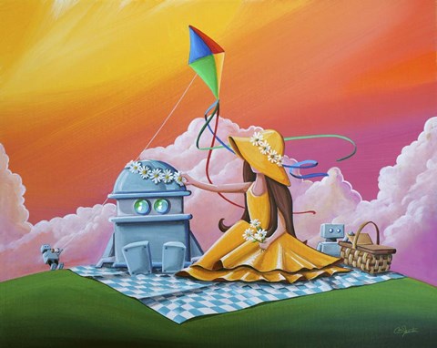 Framed Beautiful Day For A Picnic Print