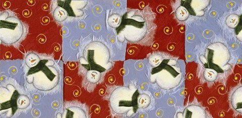 Framed Snowmen Print