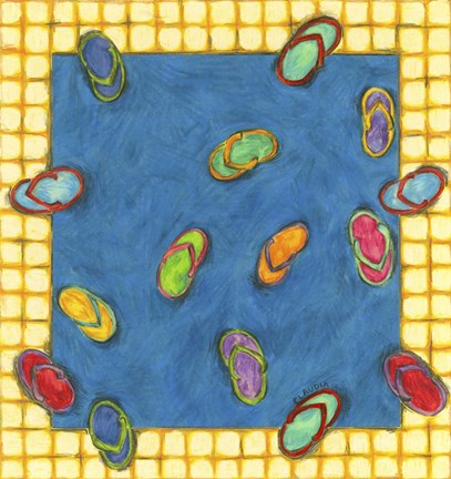 Framed Flip-flops Print