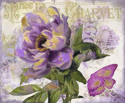 Framed Purple Peony Print