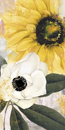 Framed Blue then Yellow II Print