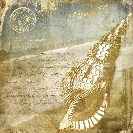 Framed Golden Sea III Print