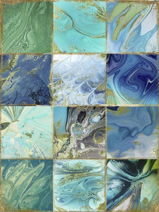 Framed Blue Earth Print