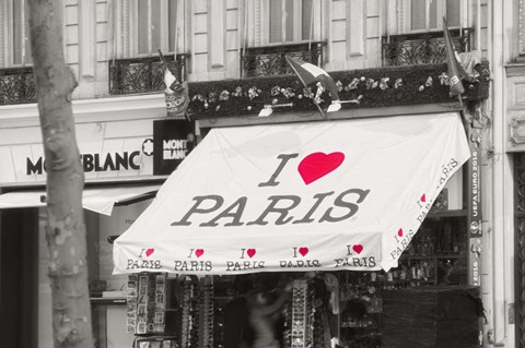 Framed I Love Paris Print