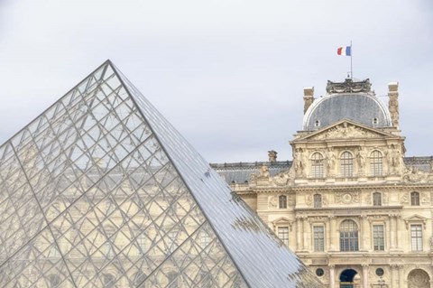 Framed Louvre Palace And Pyramid II Print