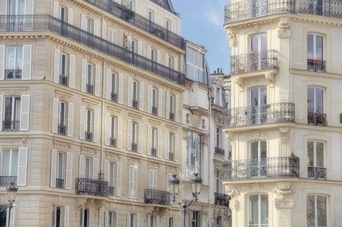 Framed Paris Apartement Buildings Print